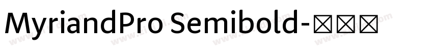 MyriandPro Semibold字体转换